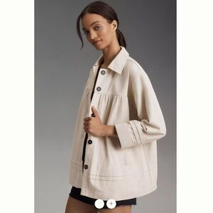 Anthropologie Maeve Collared Swing Jacket